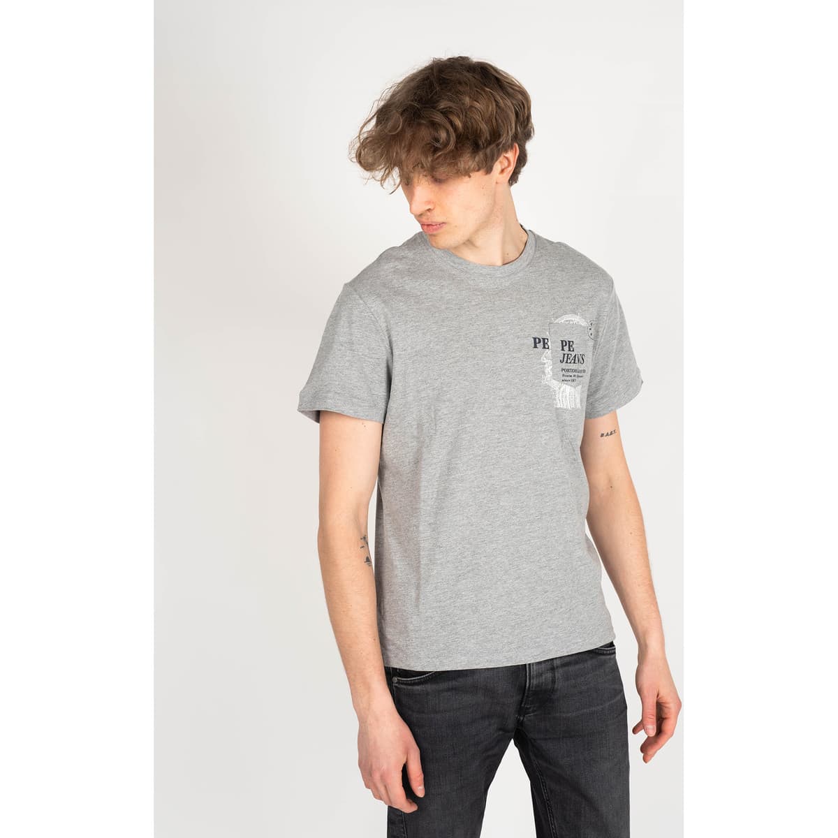 Men's T-Shirts Pepe Jeans Gray