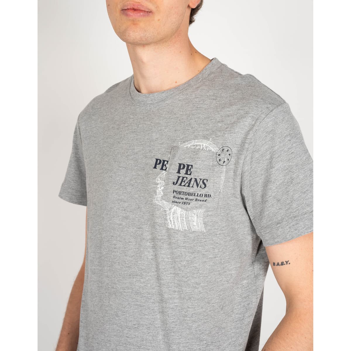 Men's T-Shirts Pepe Jeans Gray