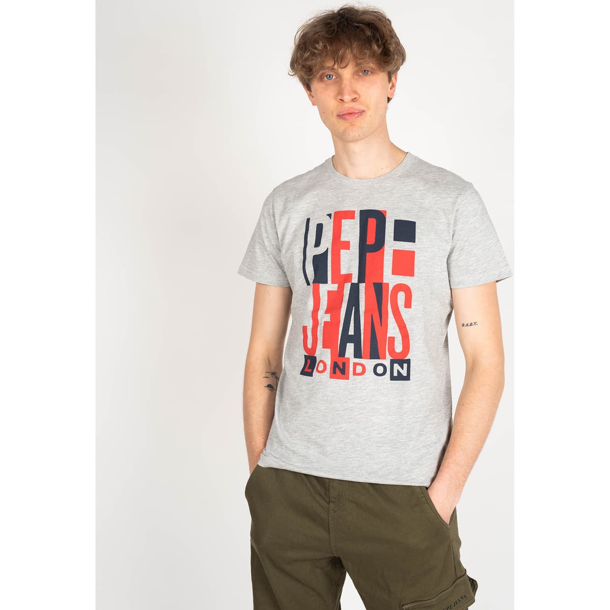 Men's T-Shirts Pepe Jeans Gray