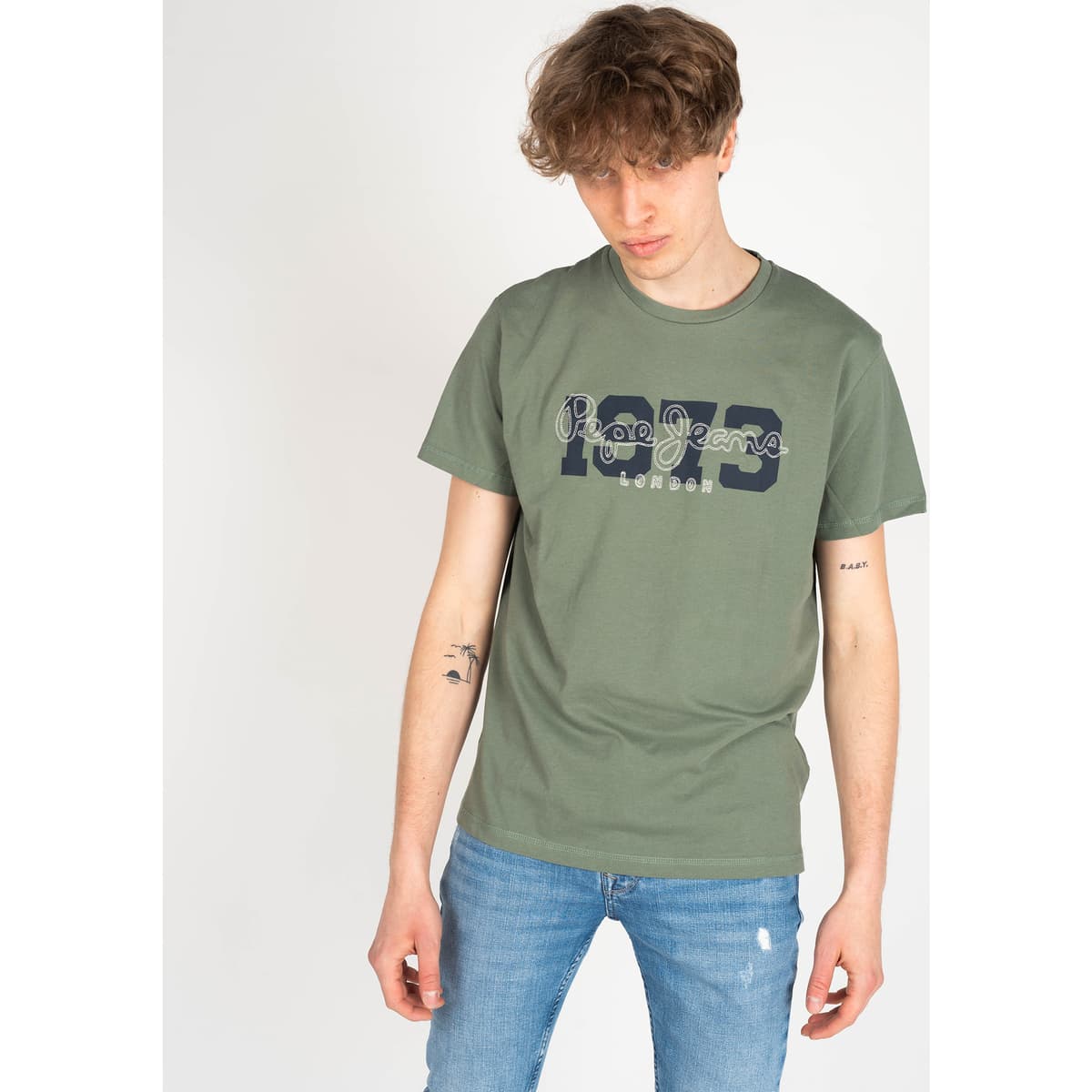 Men's T-Shirts Pepe Jeans Green
