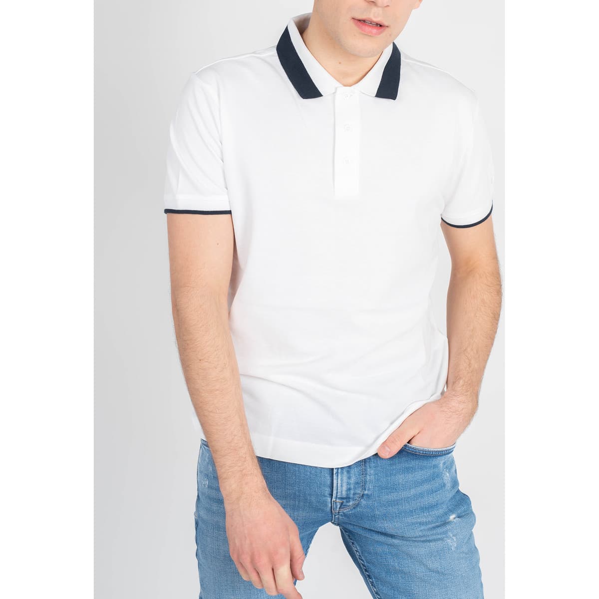 Men's Polo Shirts Invicta White