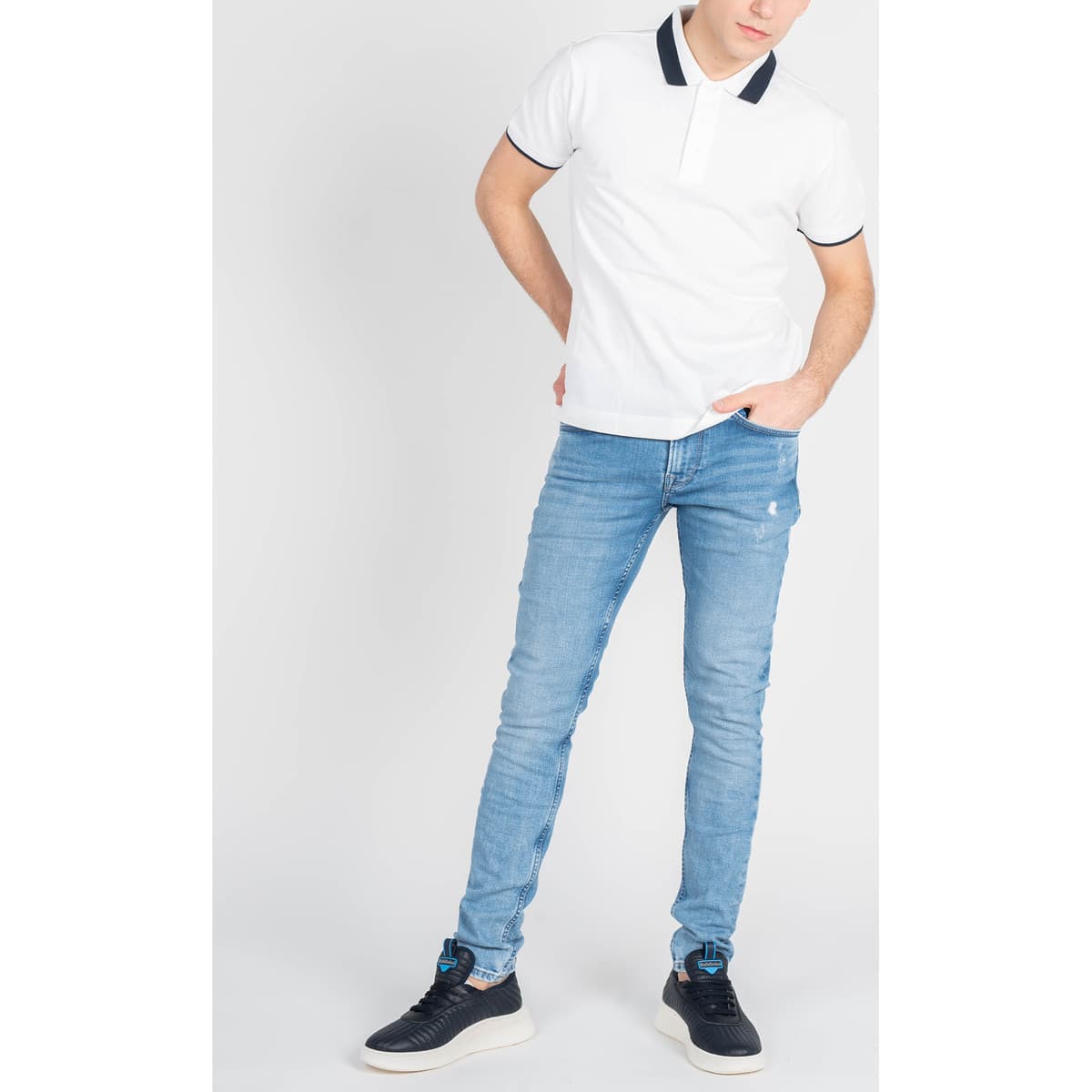 Men's Polo Shirts Invicta White