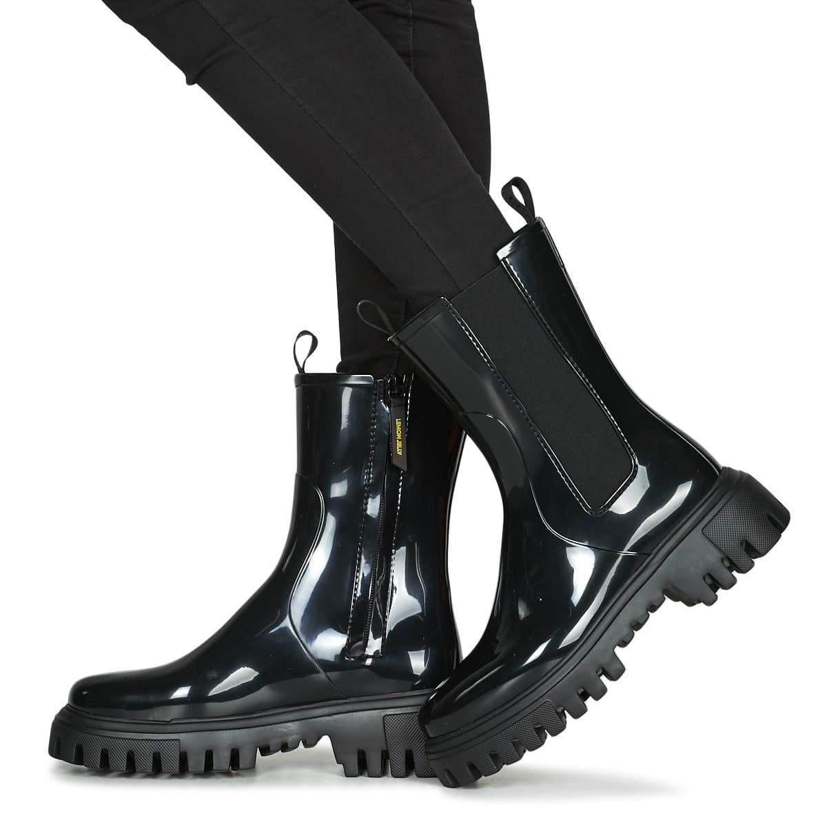 Women's Wellington Boots Lemon Jelly Black