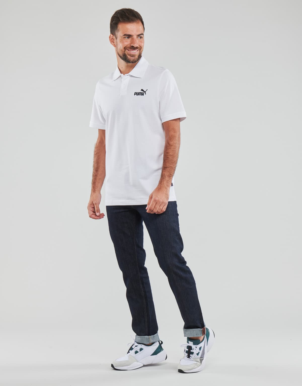 Men's Polo Shirts Puma White