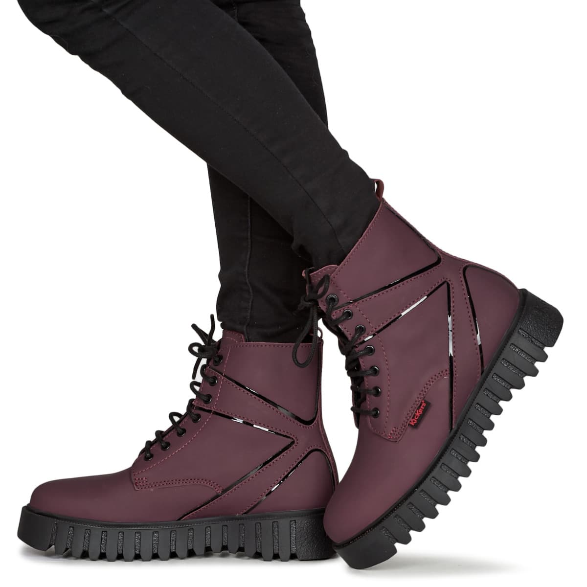 Women's Boots Kickers Bordeaux