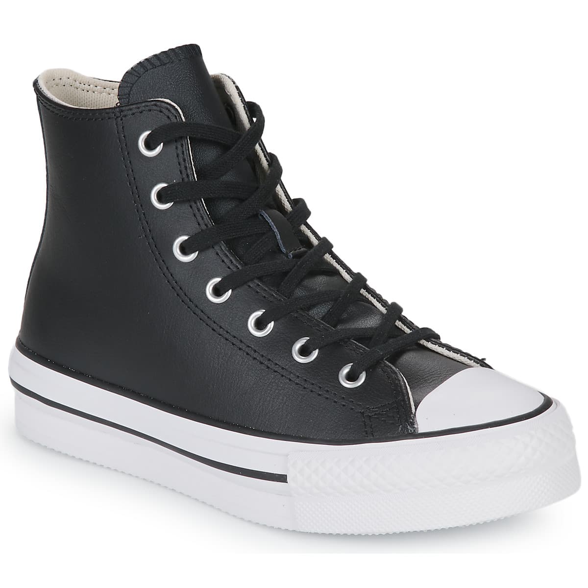 CONVERSE CHUCK TAYLOR ALL STAR EVA LIFT LEATHER A02485C-001 Black