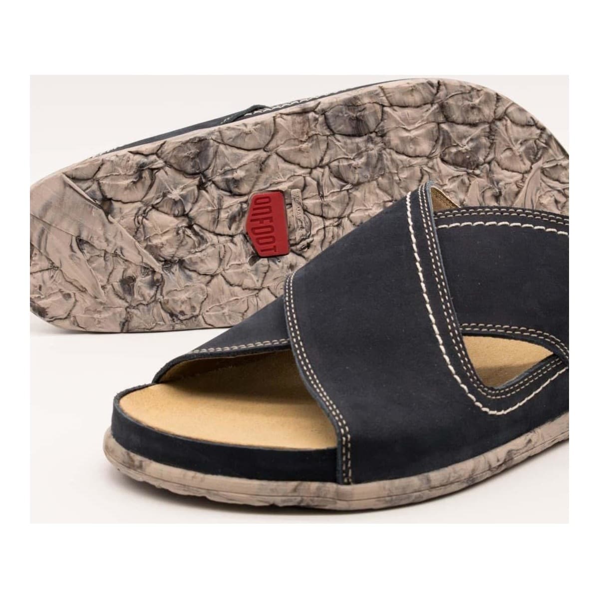 Men's Sandals On Foot Blue