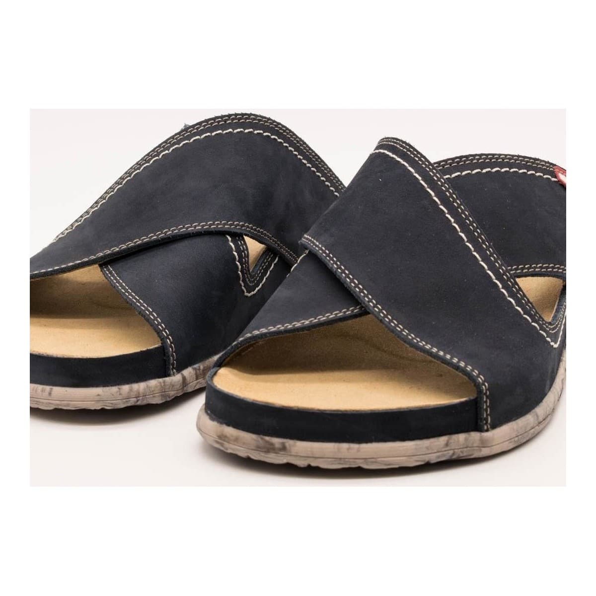 Men's Sandals On Foot Blue
