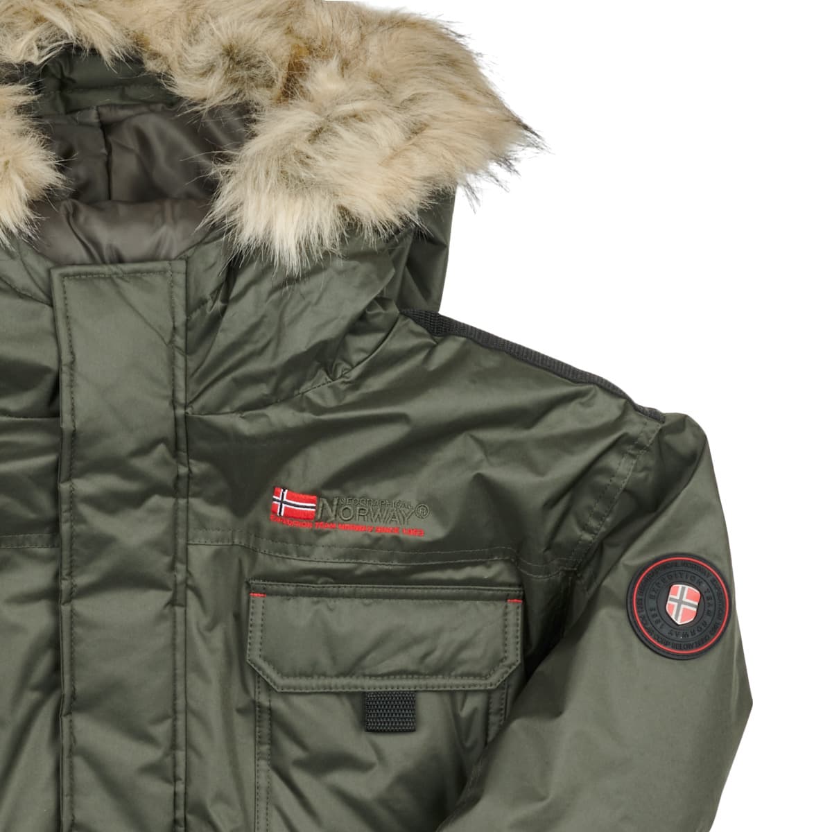 Boys' Parkas Geographical Norway Khaki