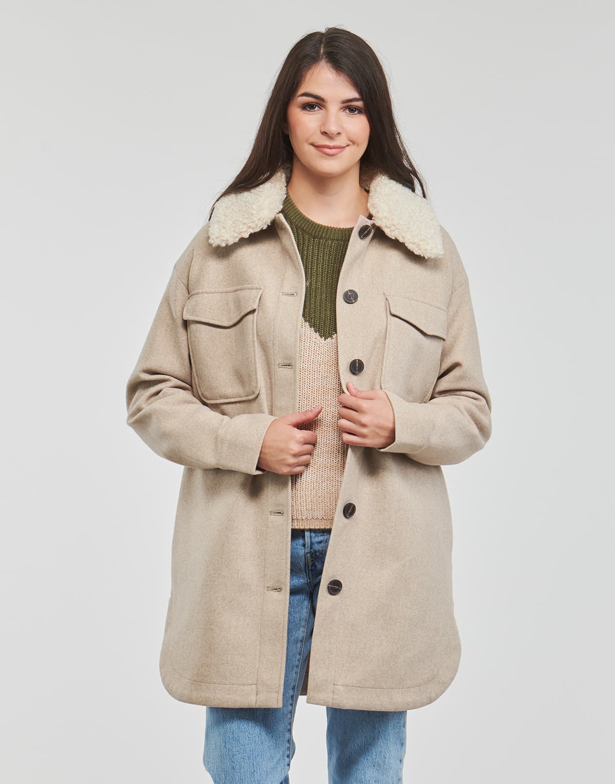 Women's Coats Vero Moda Beige