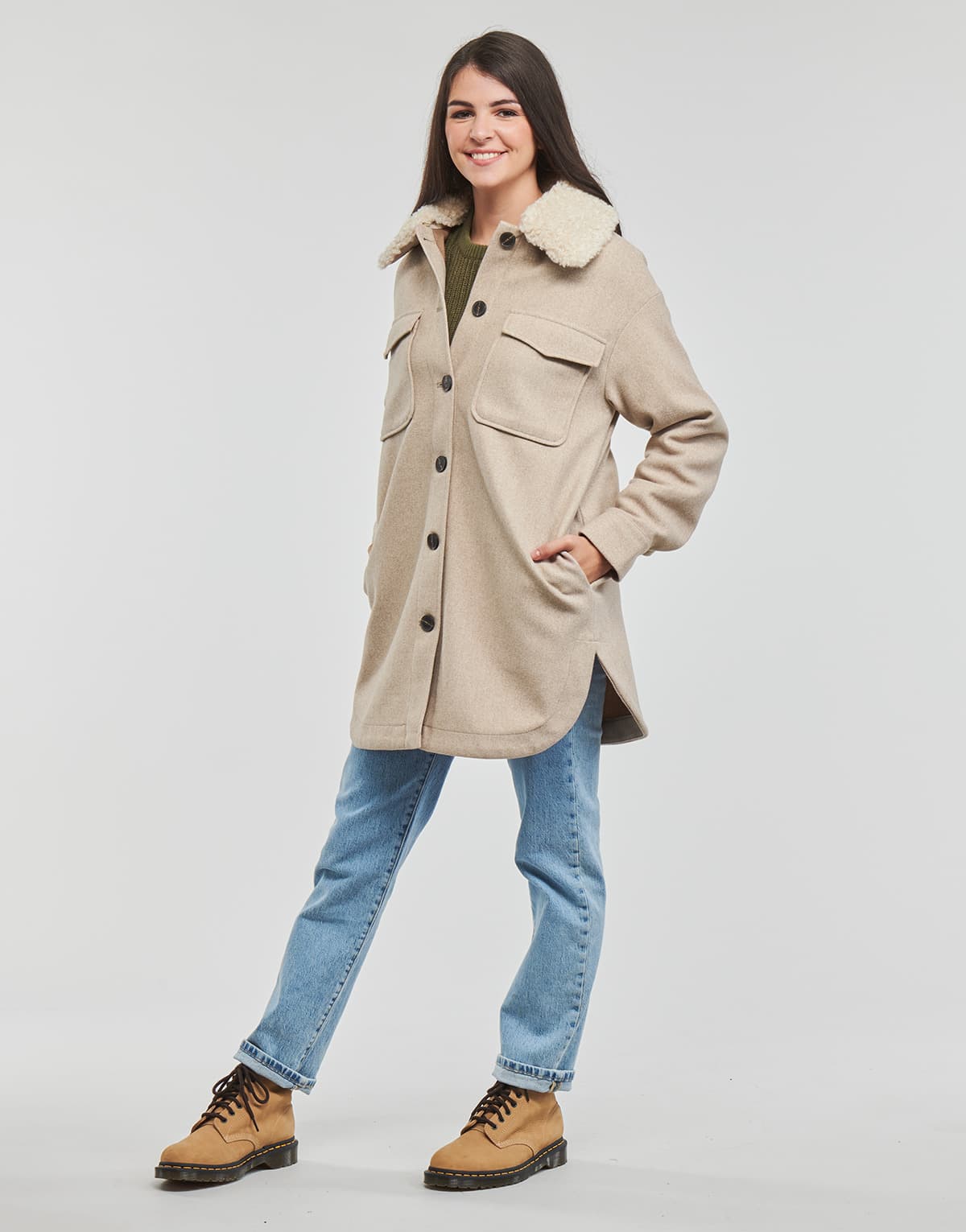 Women's Coats Vero Moda Beige