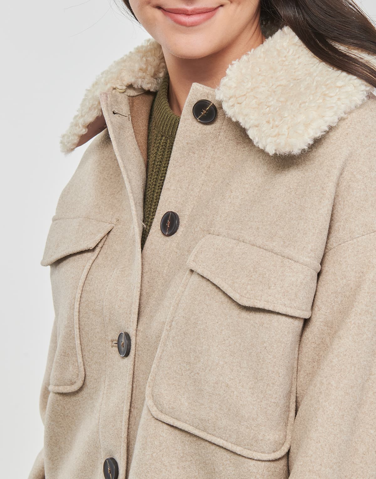 Women's Coats Vero Moda Beige