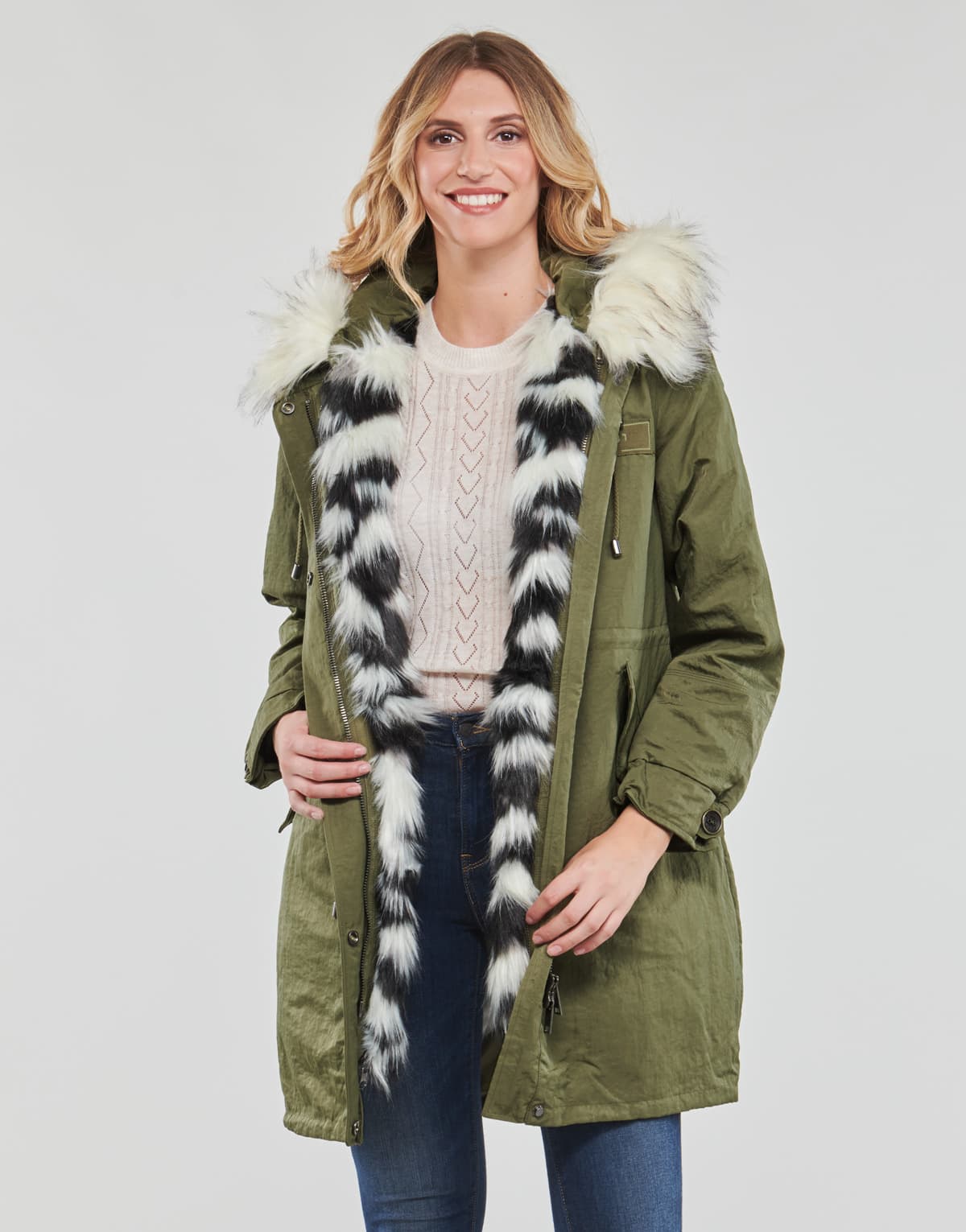 Women's Parkas Guess Khaki