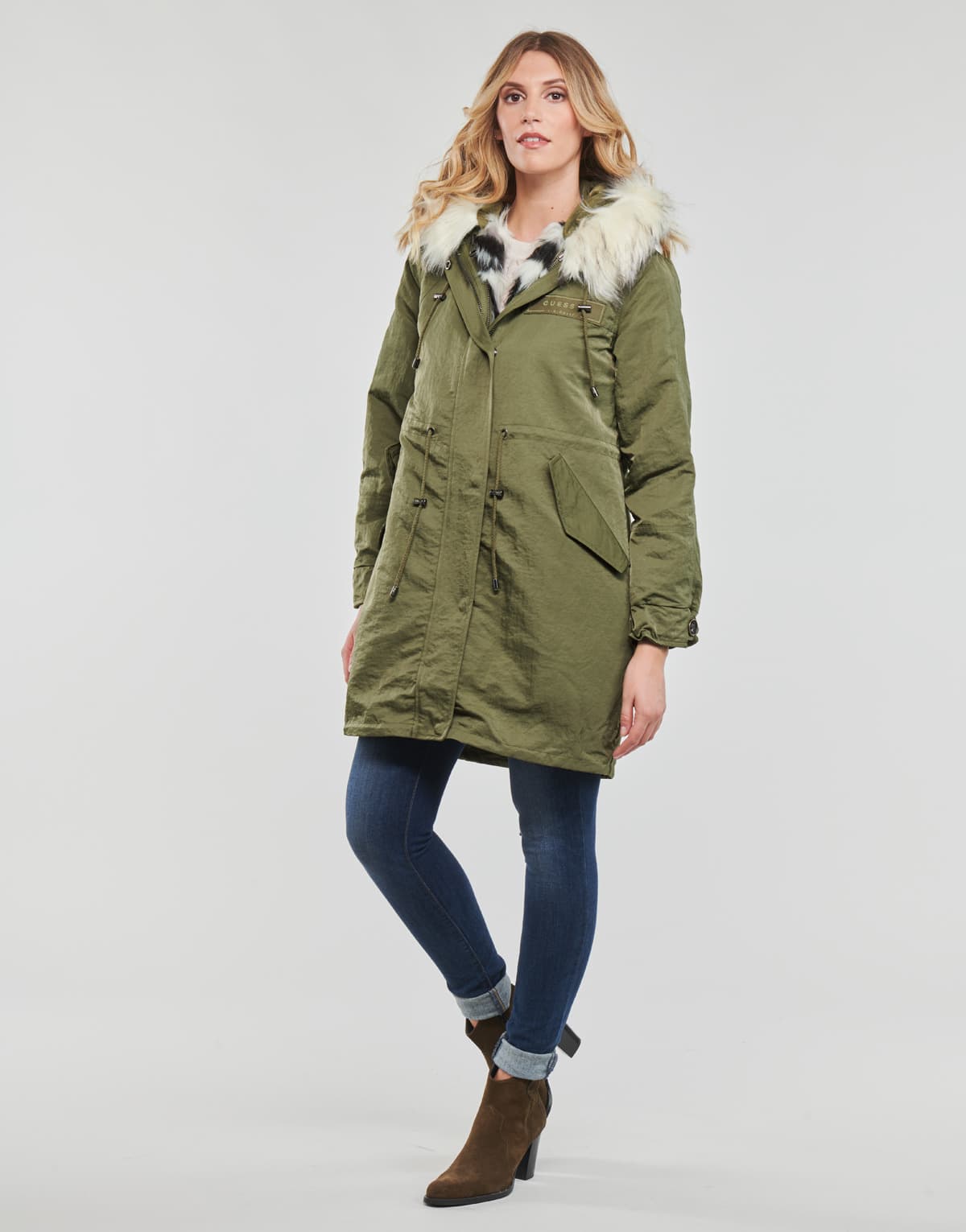Women's Parkas Guess Khaki
