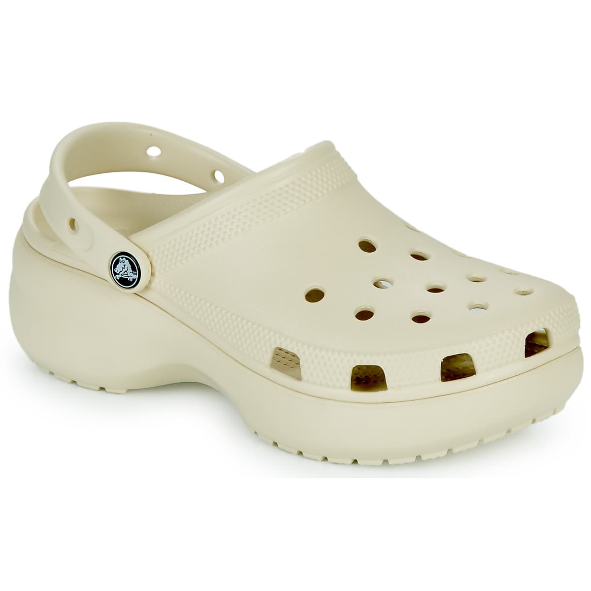 Crocs Platform Γυναικεία Δίπατα Σαμπό Εκρού