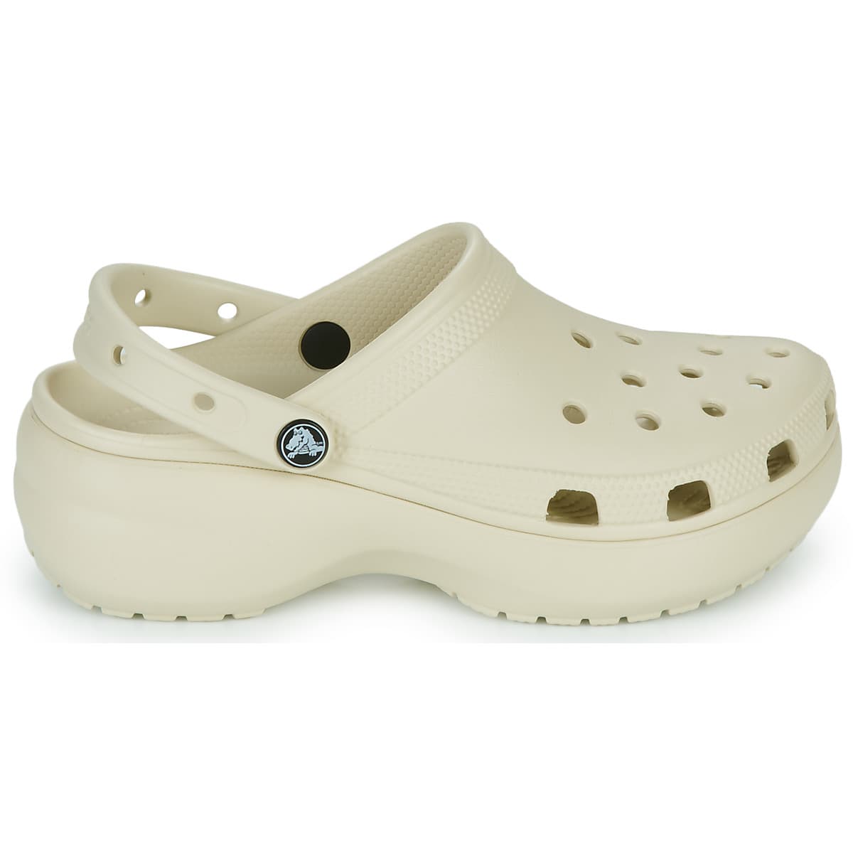Crocs Platform Γυναικεία Δίπατα Σαμπό Εκρού