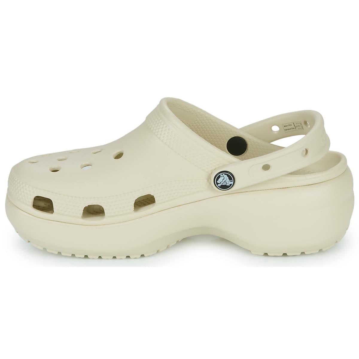 Crocs Platform Γυναικεία Δίπατα Σαμπό Εκρού