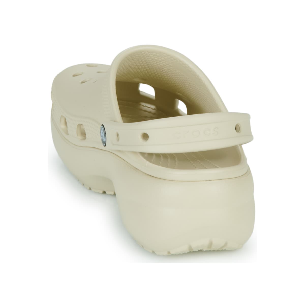 Crocs Platform Γυναικεία Δίπατα Σαμπό Εκρού