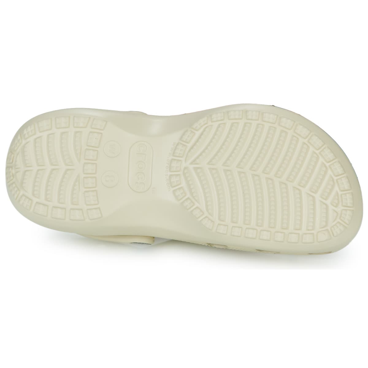 Crocs Platform Γυναικεία Δίπατα Σαμπό Εκρού