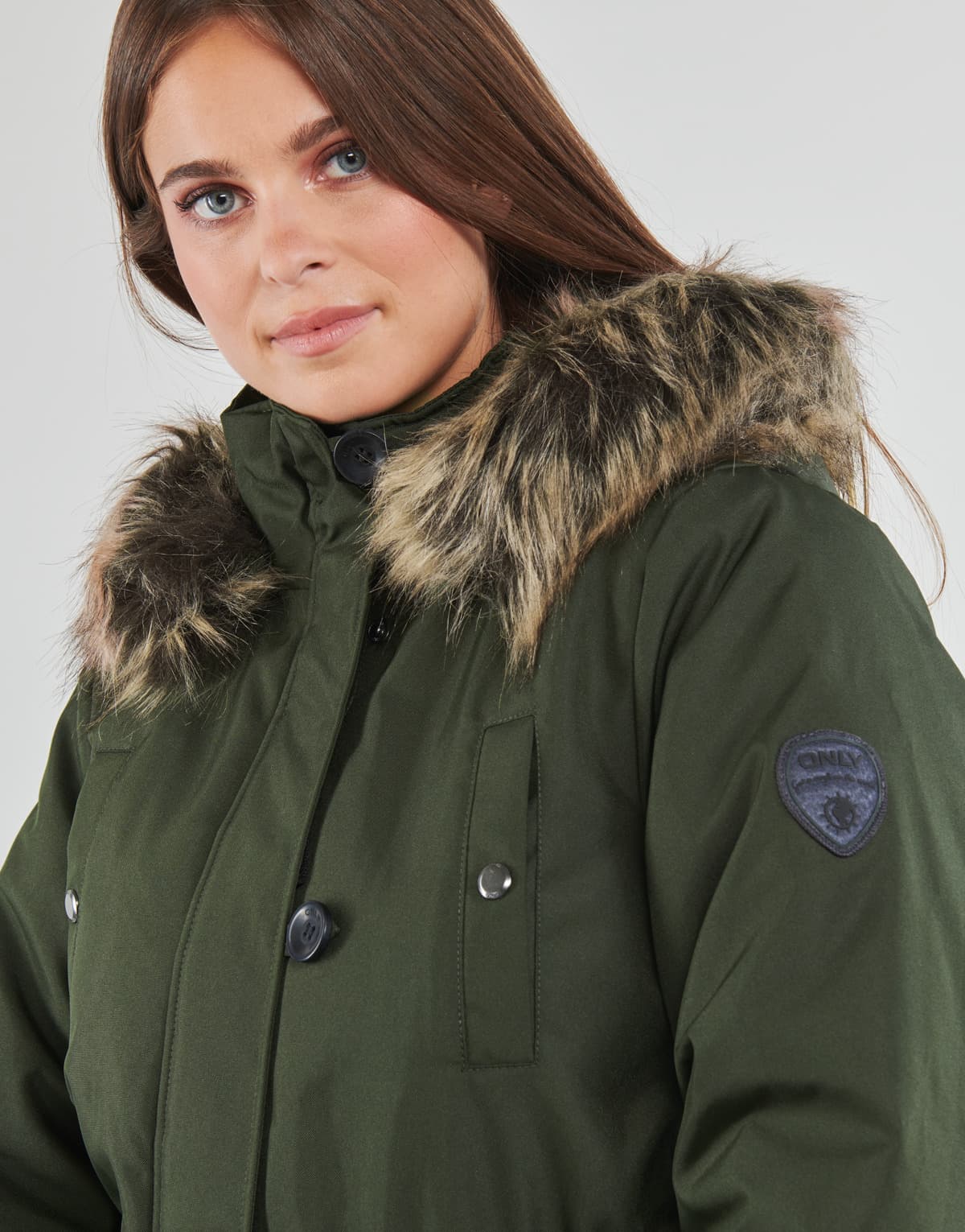 Women's Parkas Only Khaki