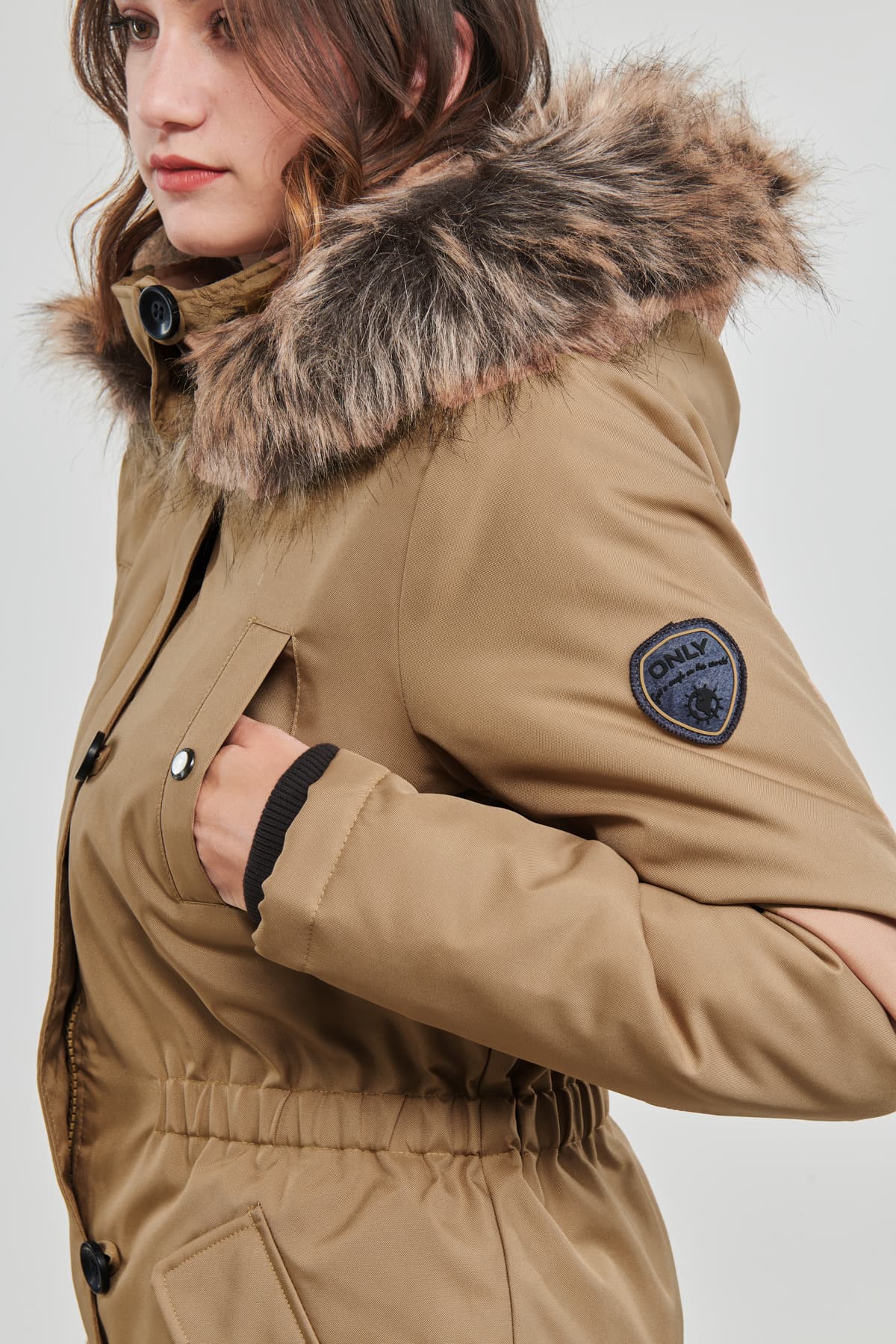Women's Parkas Only Brown