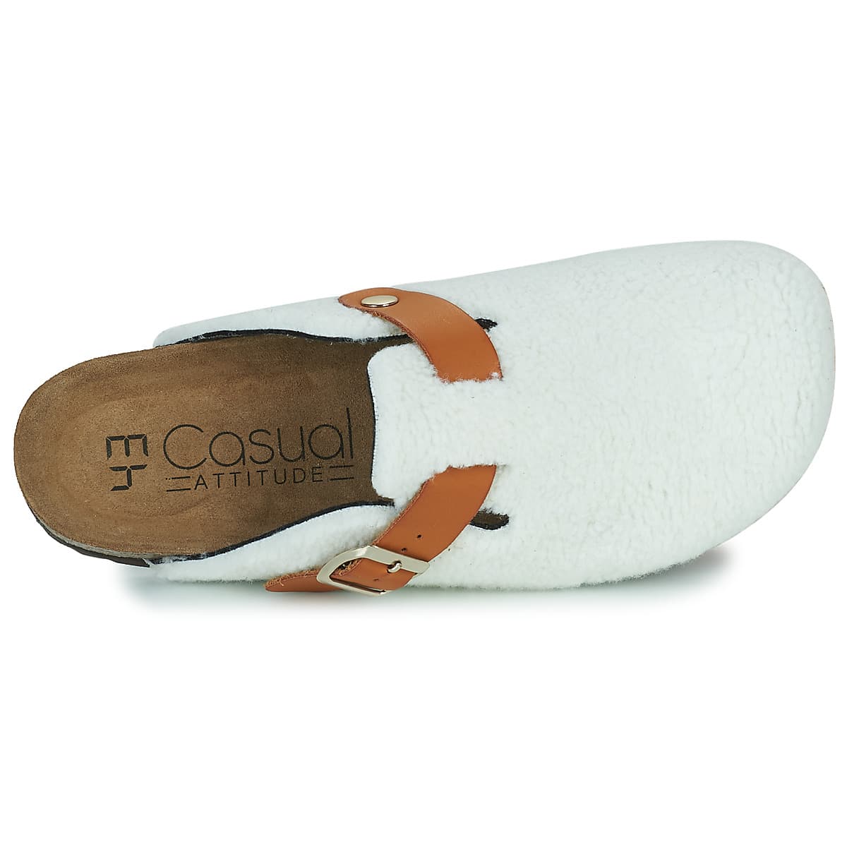 Men's House Slippers Casual Attitude White