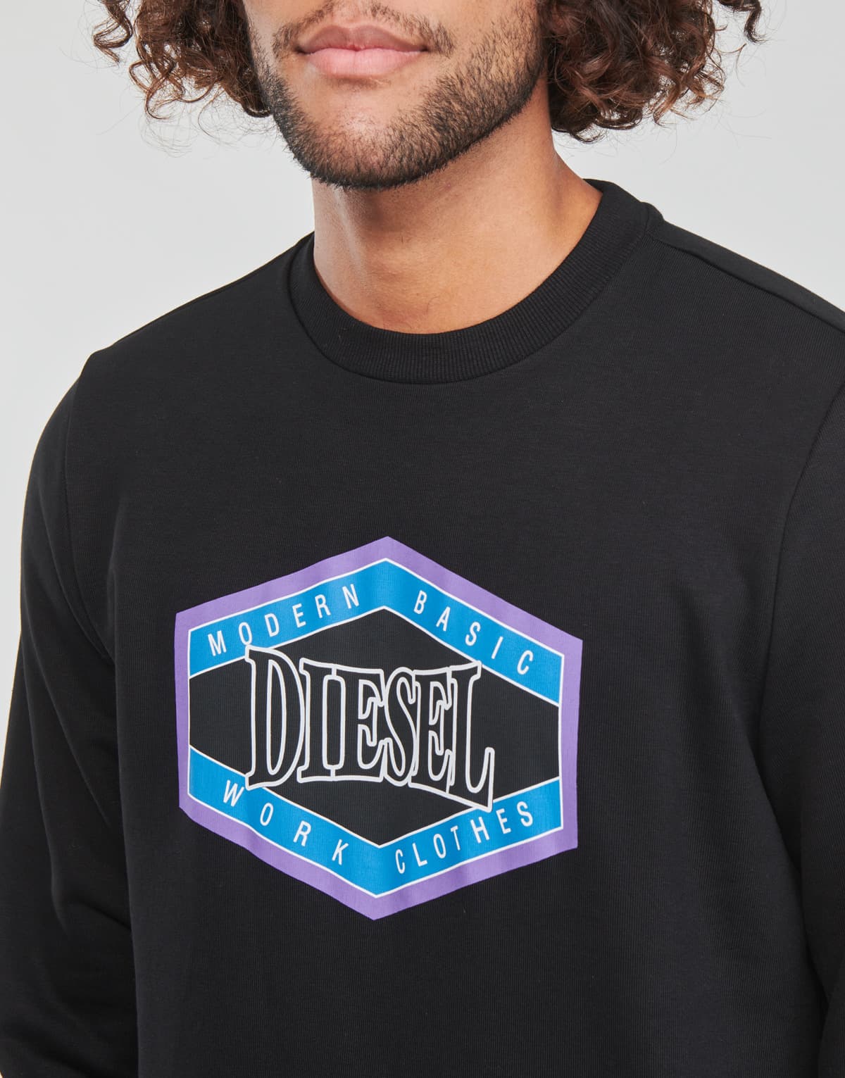 Men's Sports T-Shirts Diesel Black