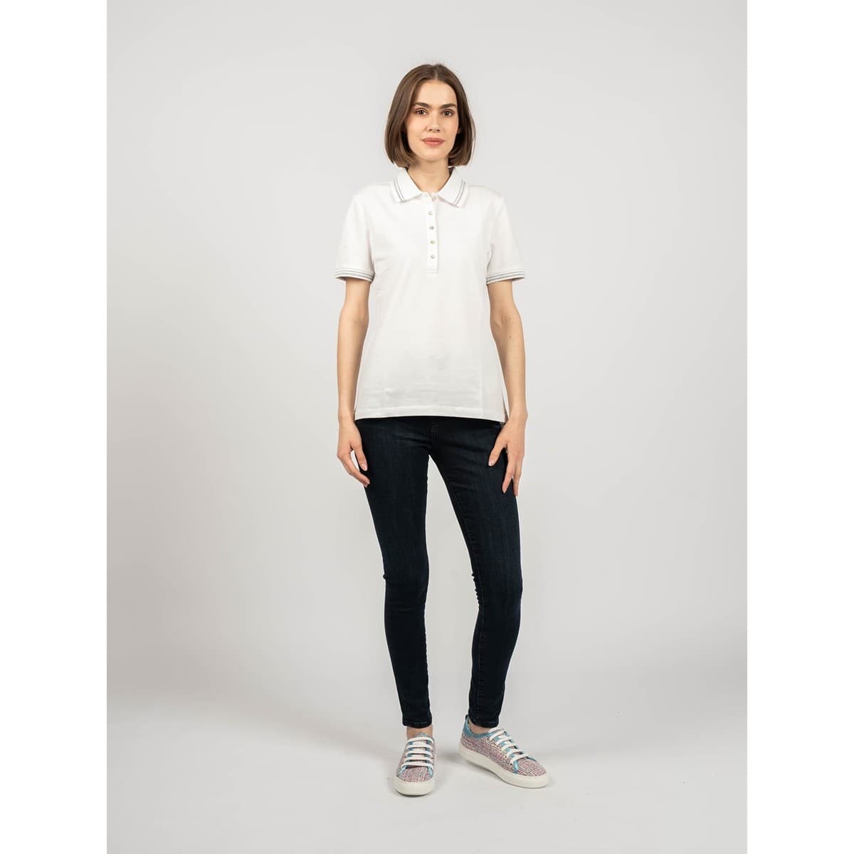 Women's Polo Shirts Geox White