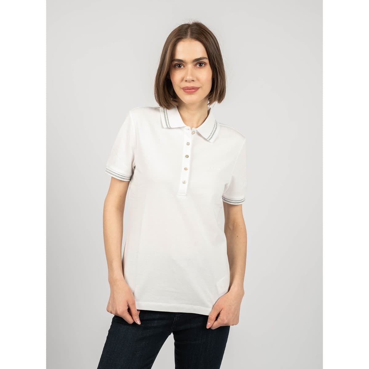 Women's Polo Shirts Geox White