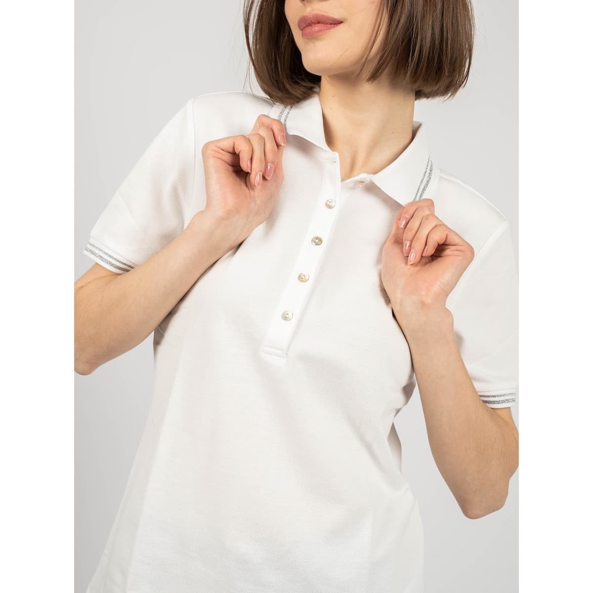Women's Polo Shirts Geox White