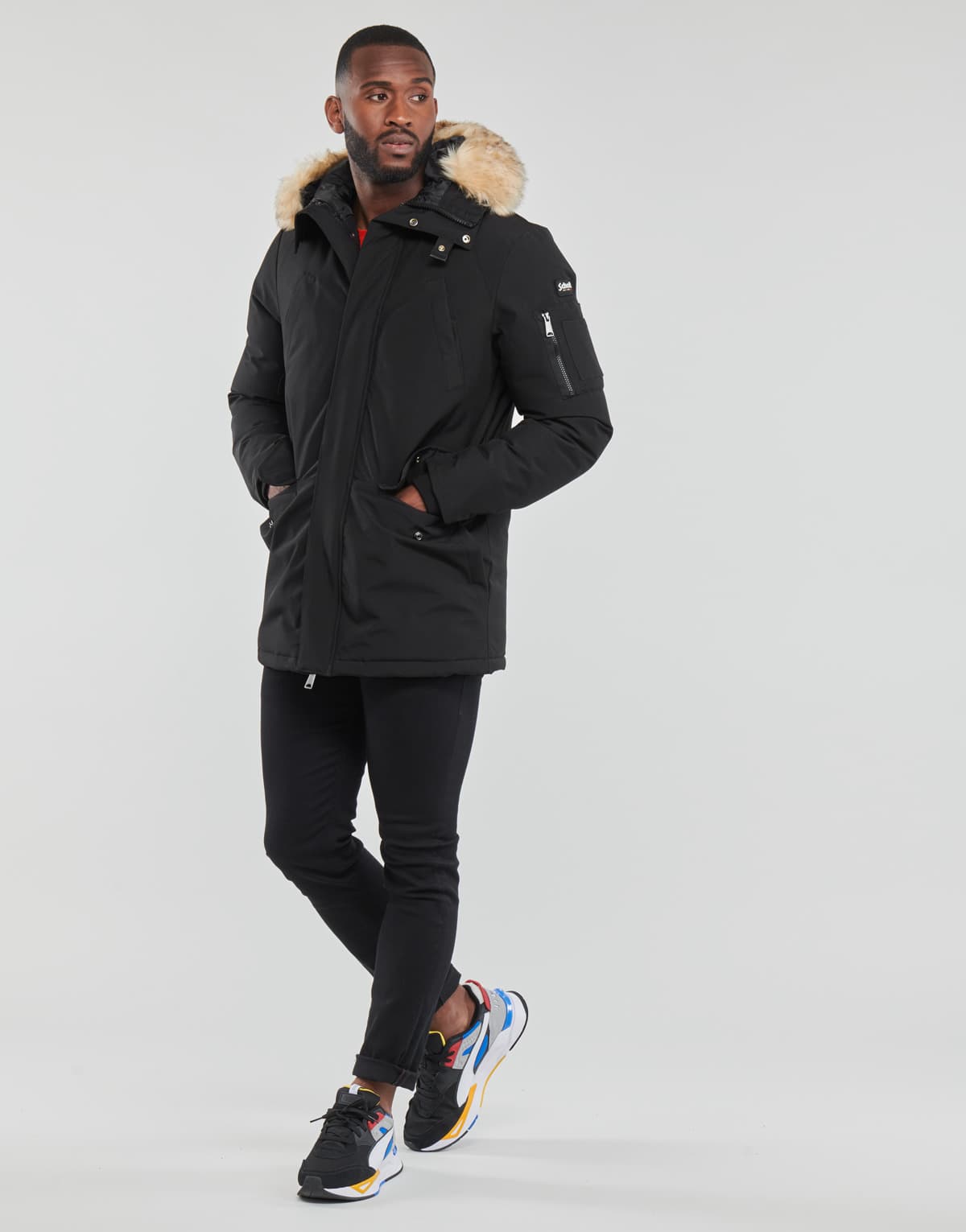 Men's Parkas Schott Black
