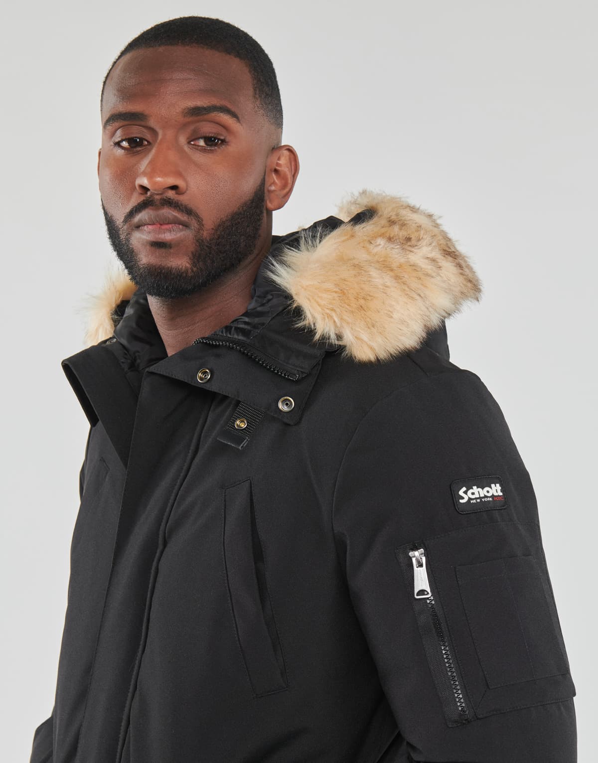 Men's Parkas Schott Black