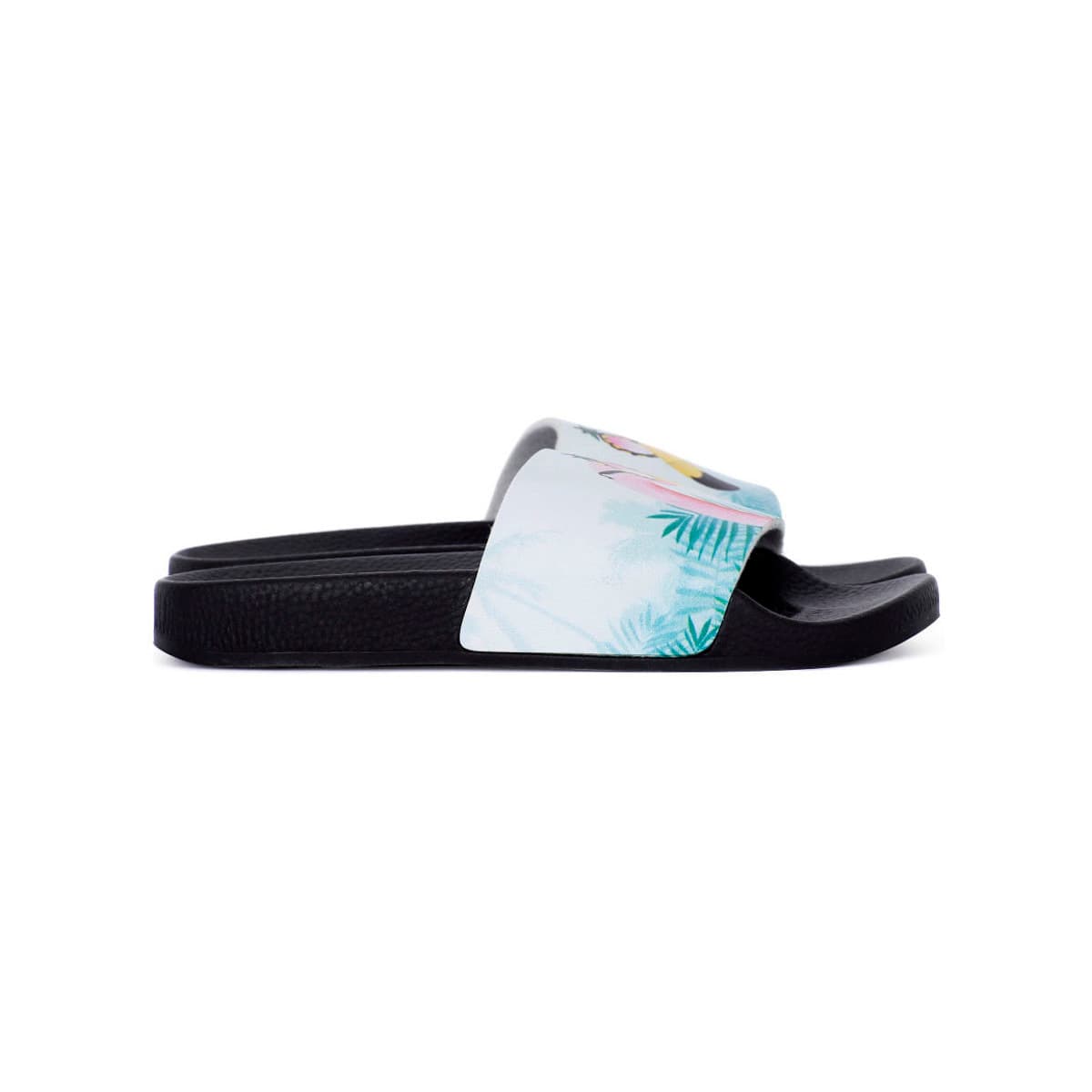 Women's Mules White Brand Black
