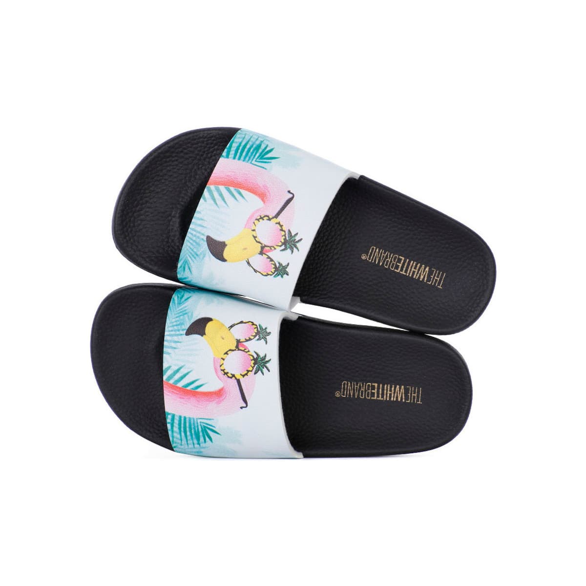 Women's Mules White Brand Black