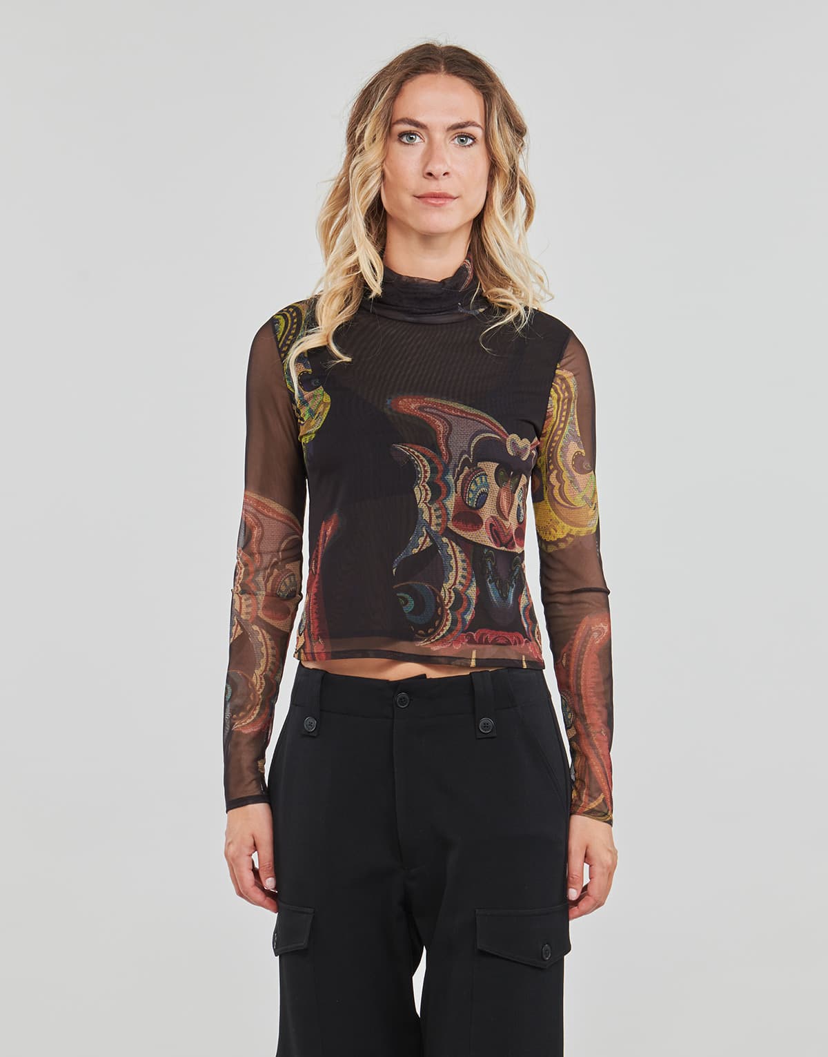 Women's T-Shirts Desigual Black