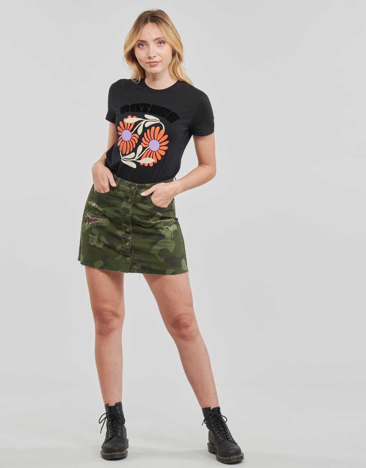 Women's Skirts Desigual Khaki