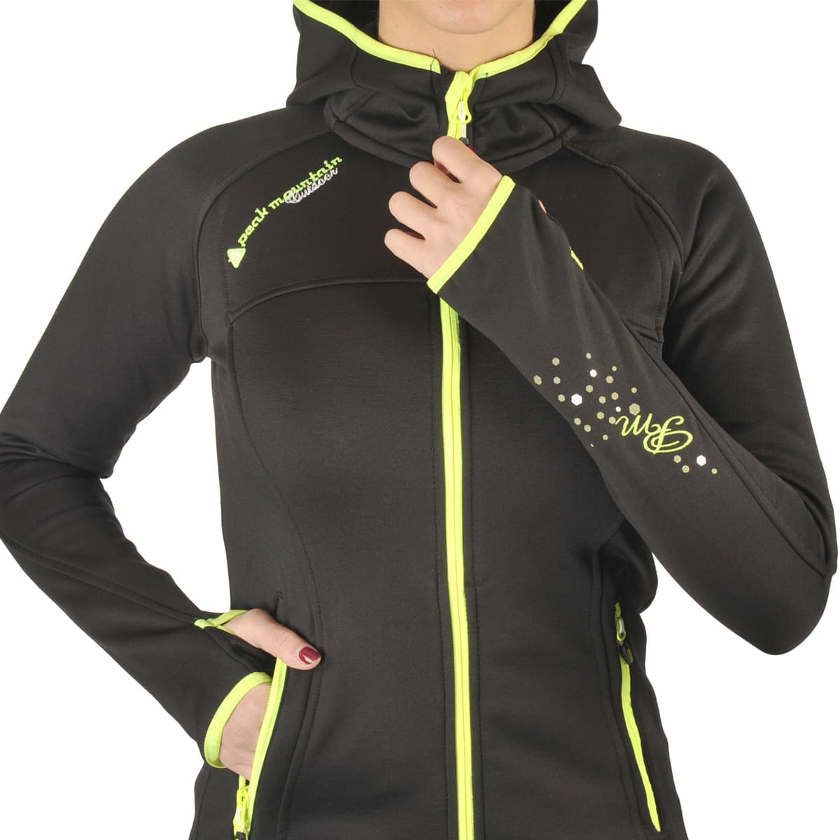 Women's Sweatshirts Peak Mountain Black