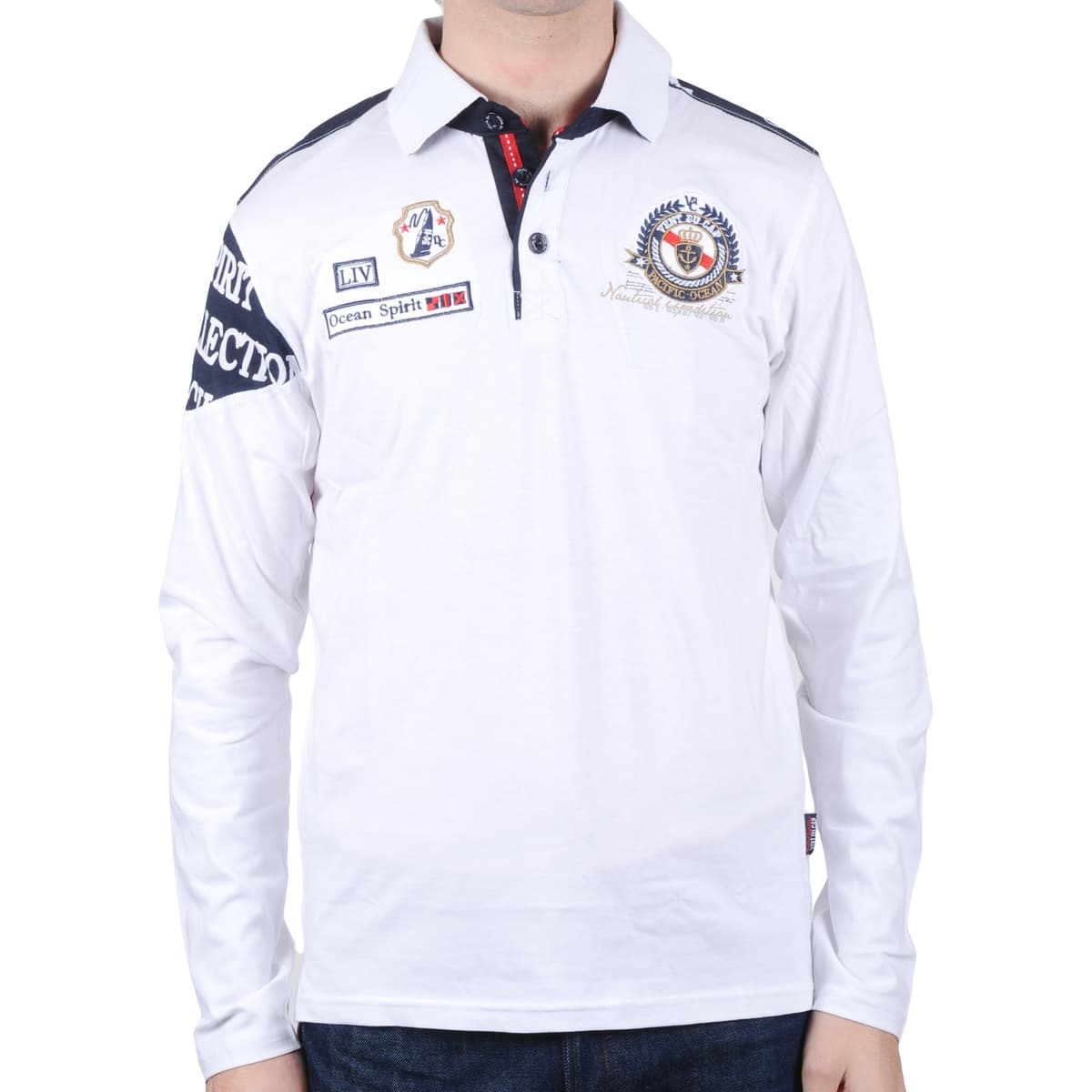 Πόλο με μακριά μανίκια Vent Du Cap Polo manches longues garçon ECALANK