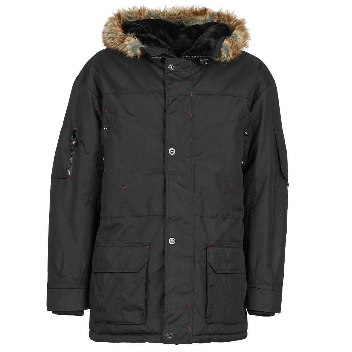 Men's Parkas Casual Attitude Black