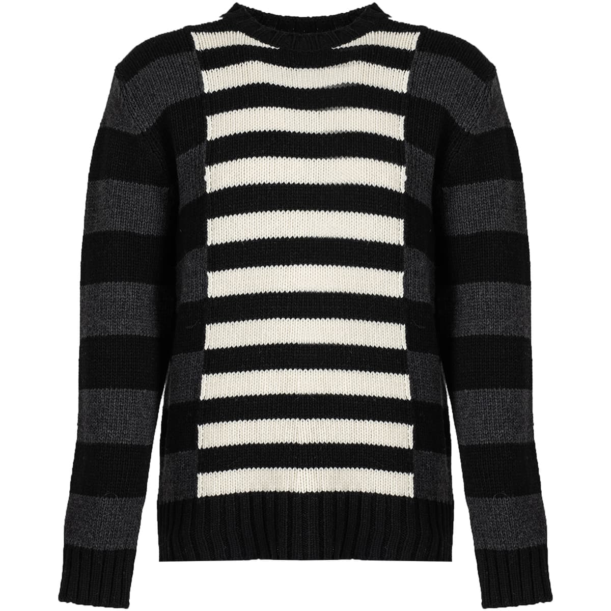 Πουλόβερ Les Hommes LLK113-654U | Wool Stripes Round Neck Jumper