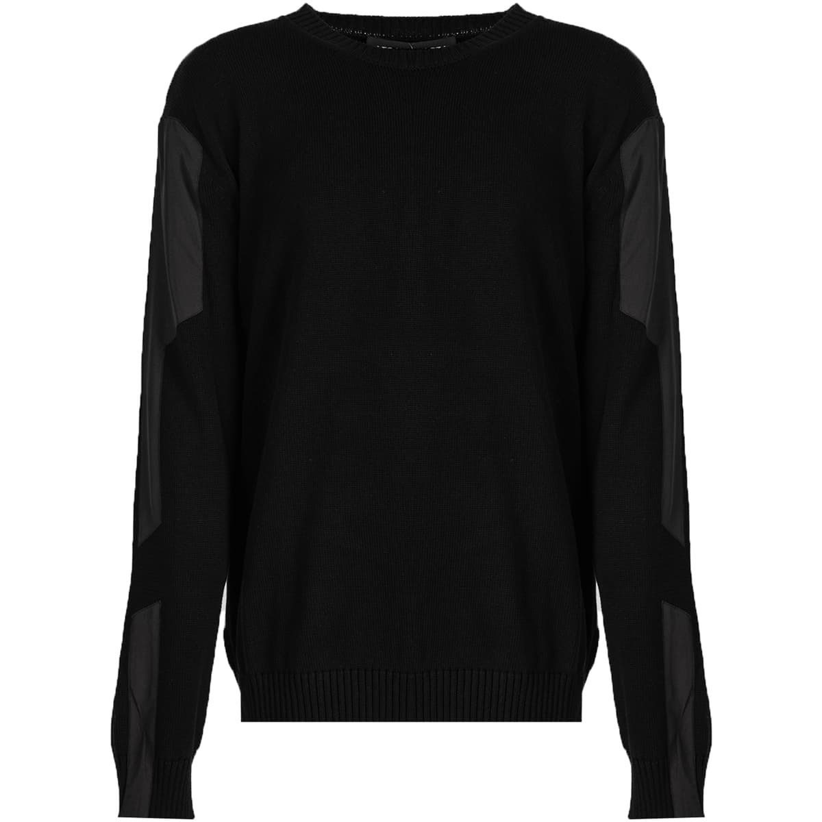 Πουλόβερ Les Hommes LKK112 603A | Classic Fit Jumper with Nylon Detail on Sleeves