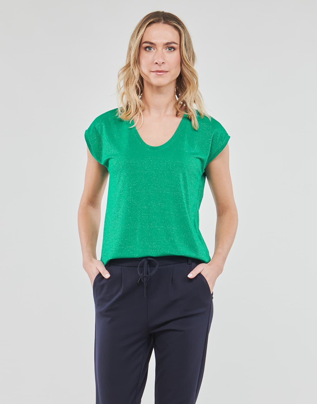 Women's T-Shirts Pieces Green