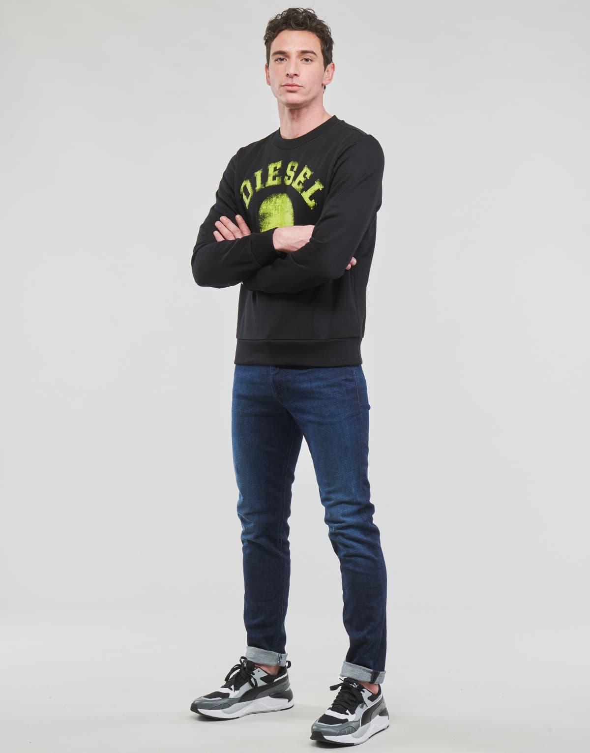 Men's Sports T-Shirts Diesel Black