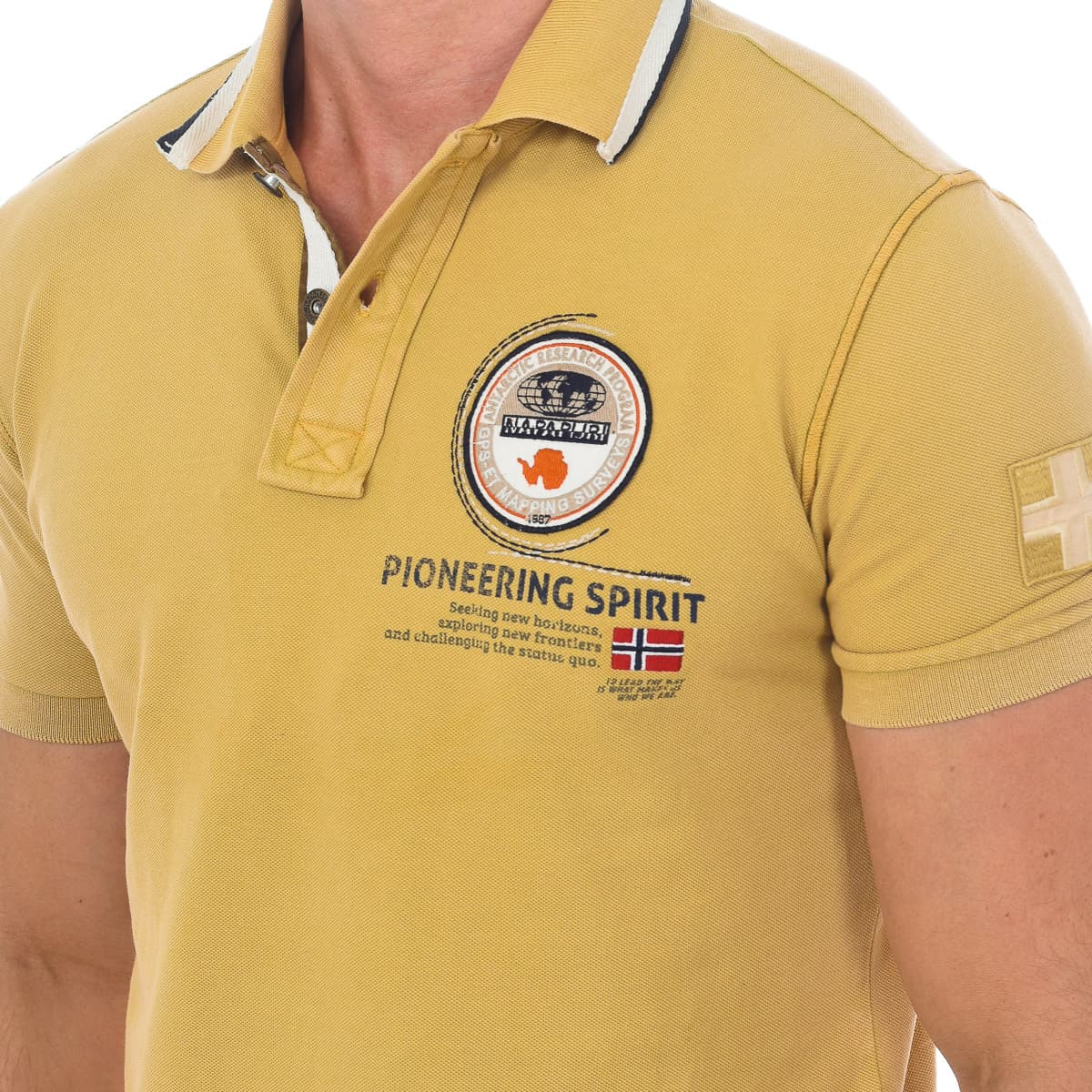 Men's Polo Shirts Napapijri Beige