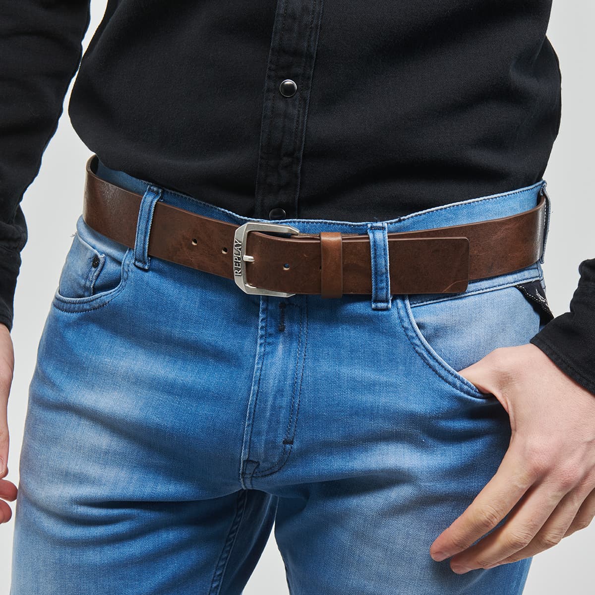 Men's Belts Replay Brown