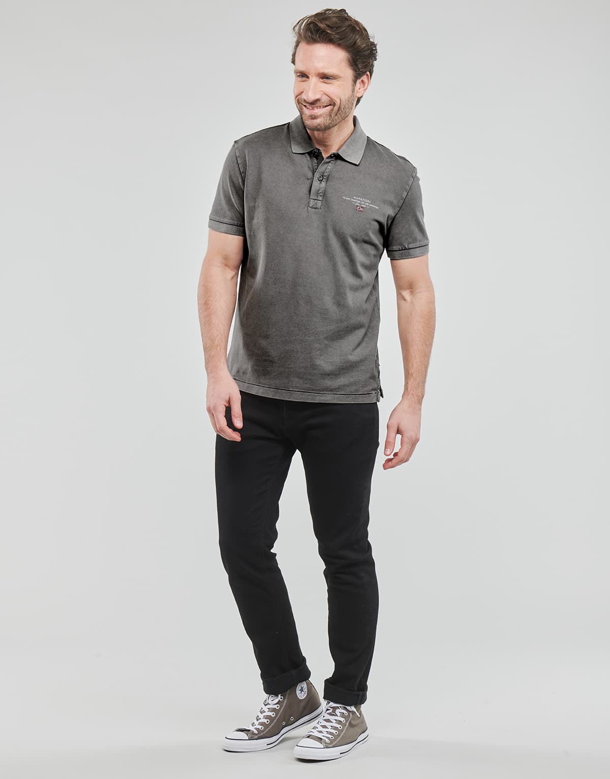 Men's Polo Shirts Napapijri Gray