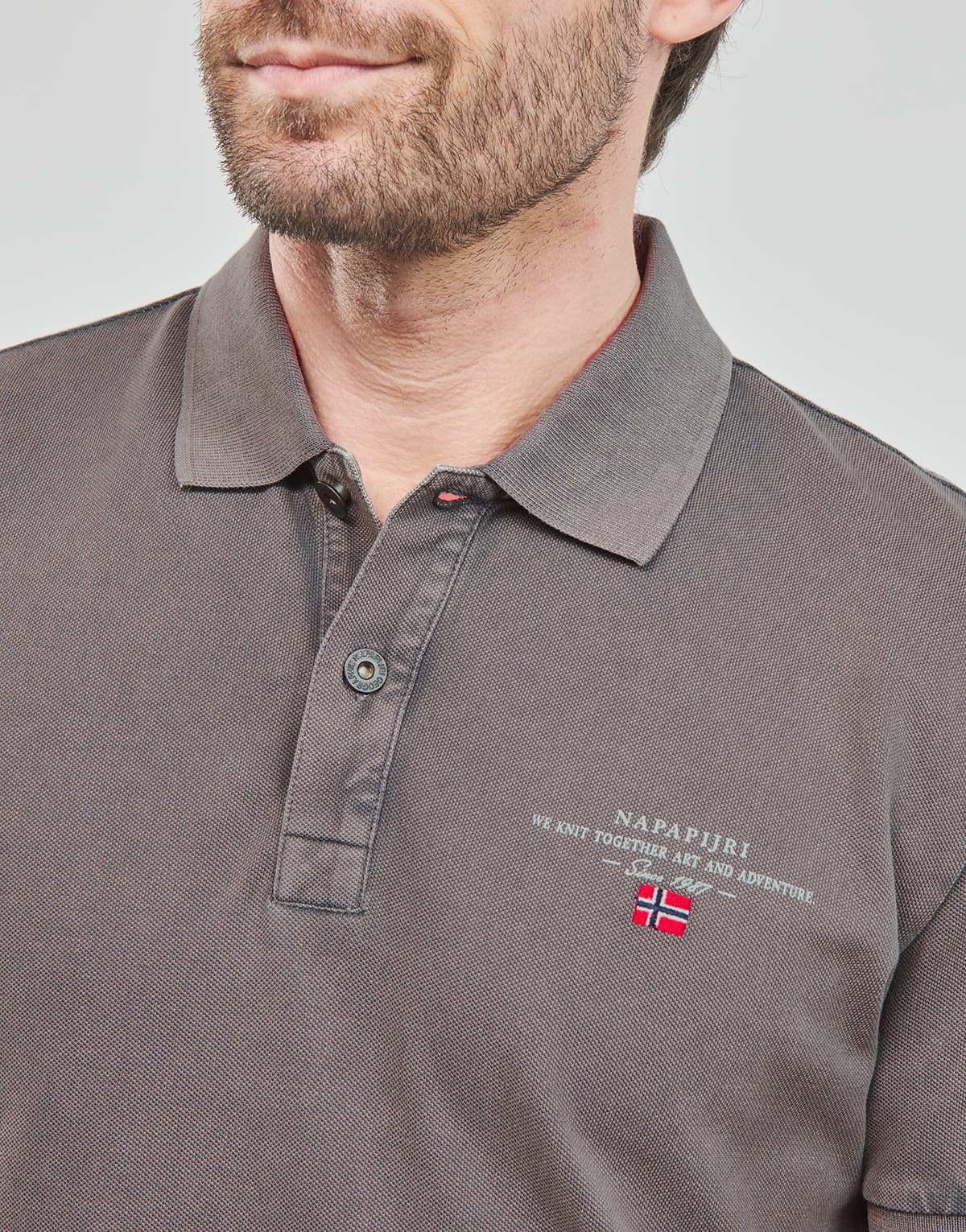 Men's Polo Shirts Napapijri Gray