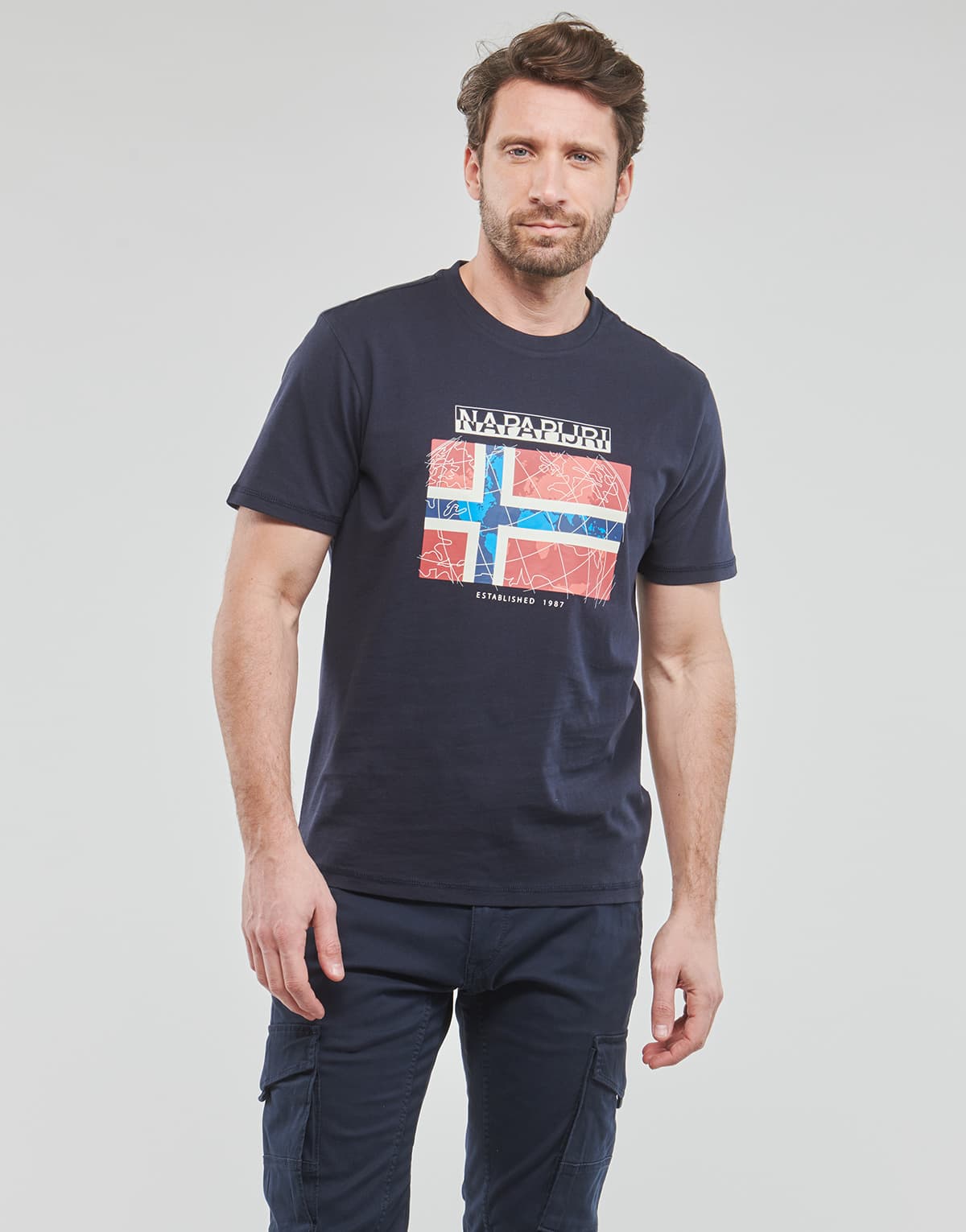 Men's T-Shirts Napapijri Blue