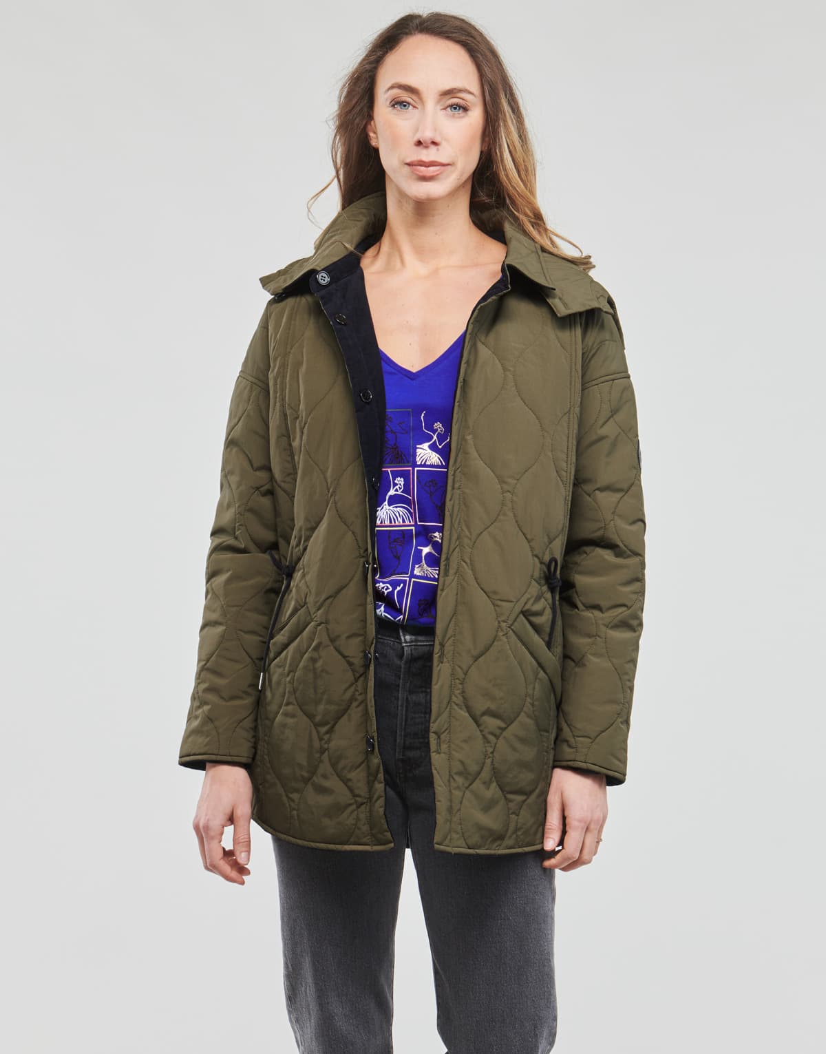 Women's Parkas One Step Khaki