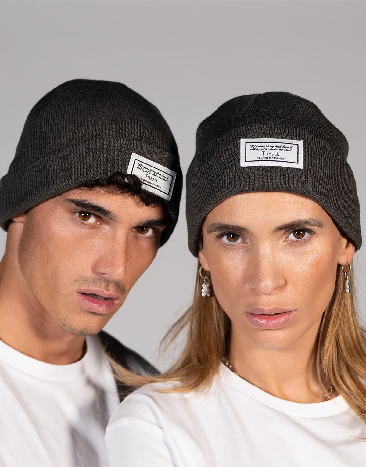 Women's Beanies THEAD. Gray